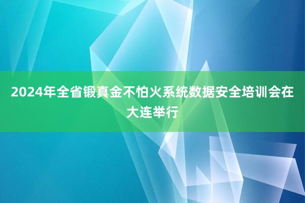 2024年全省锻真金不怕火系统数据安全培训会在大连举行