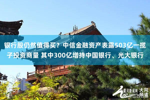 银行股仍然值得买？中信金融资产表露503亿一揽子投资商量 其中300亿增持中国银行、光大银行