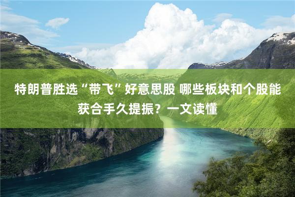特朗普胜选“带飞”好意思股 哪些板块和个股能获合手久提振？一文读懂