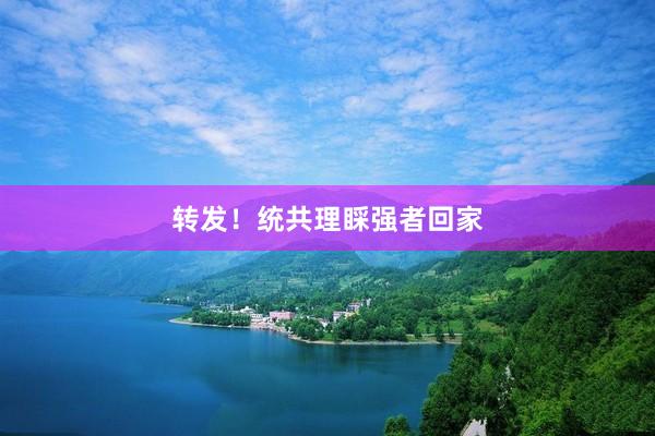 转发！统共理睬强者回家