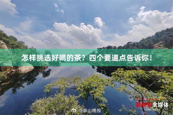 怎样挑选好喝的茶？四个要道点告诉你！