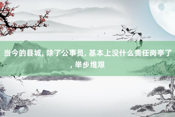 当今的县城, 除了公事员, 基本上没什么责任岗亭了, 举步维艰